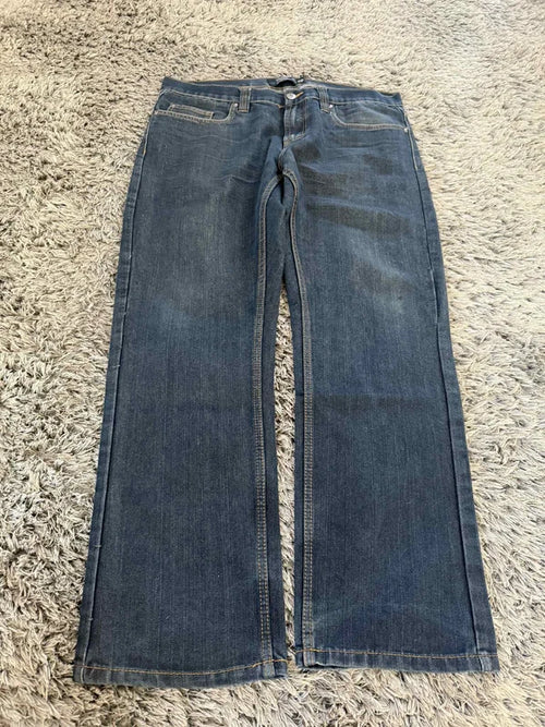 Granatowe Spodnie Jeansowe Regular Proste Vintage Oldschool