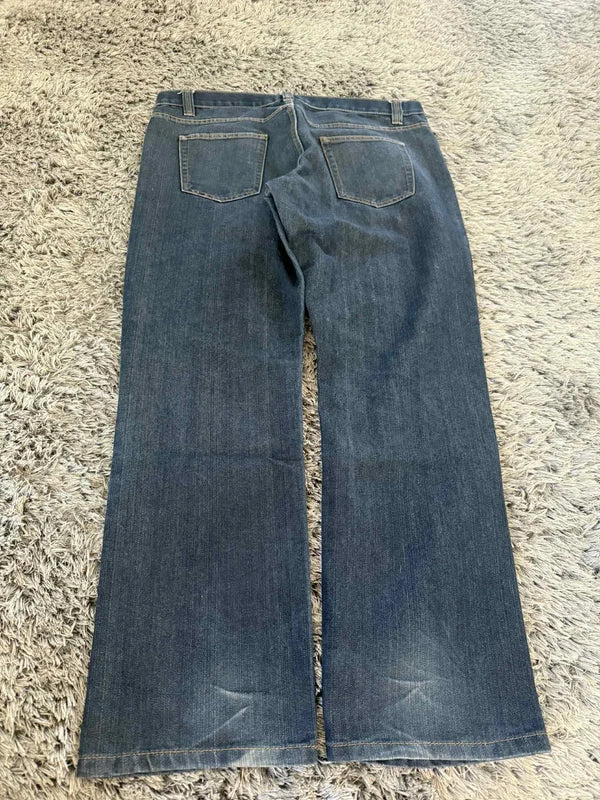 Granatowe Spodnie Jeansowe Regular Proste Vintage Oldschool