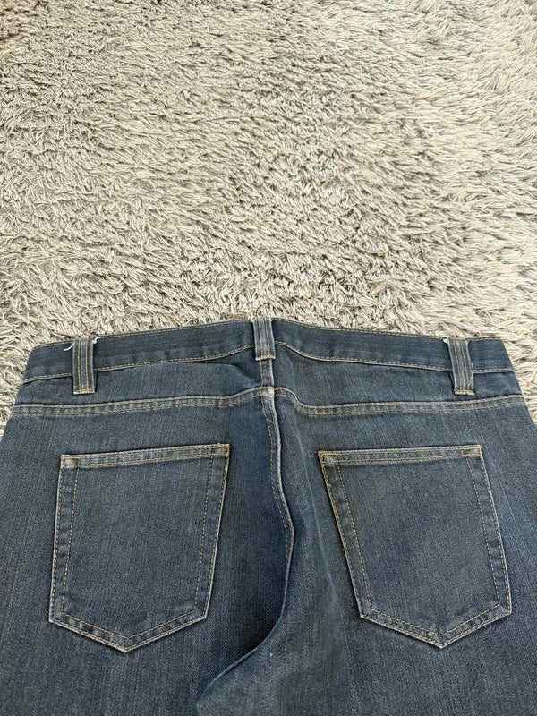 Granatowe Spodnie Jeansowe Regular Proste Vintage Oldschool