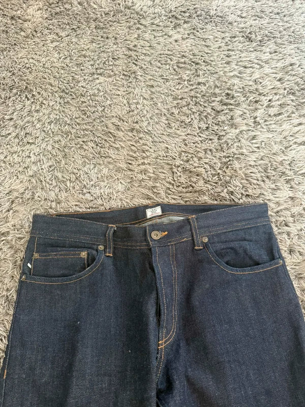 Slim Fit Spodnie Jeansowe Raw Denim Swag Uk Klasyczne Japan Style